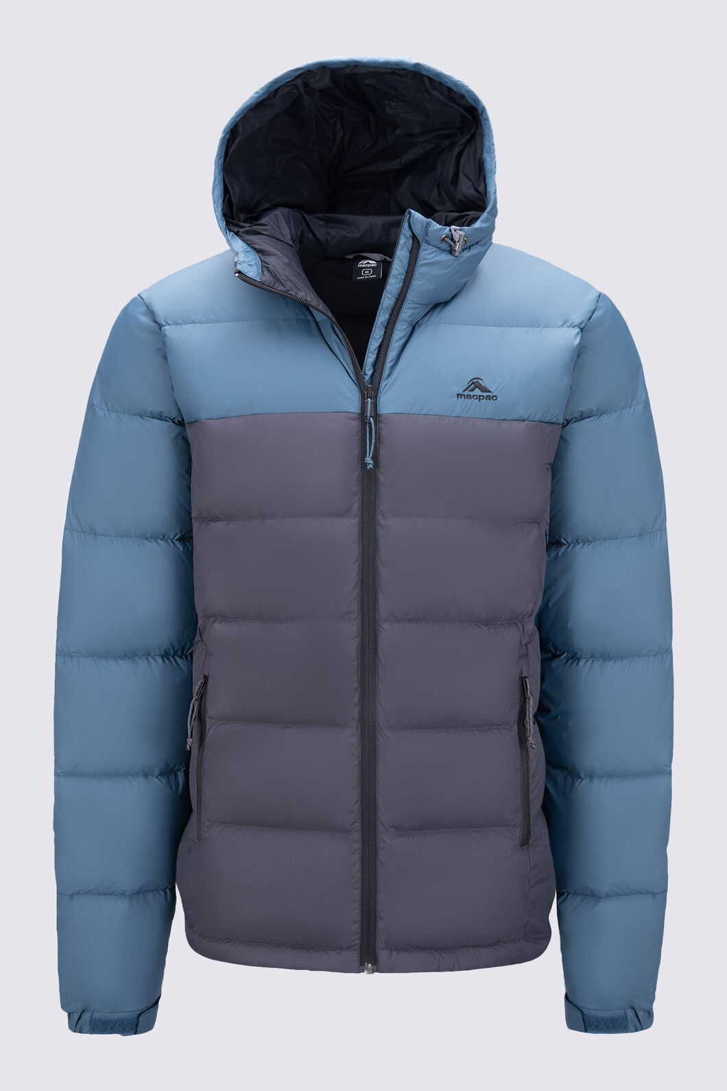 Macpac Men's Halo Hooded Down Jacket ♺, Camp Teal/Asphalt, hi-res
