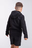 Macpac Kids' Mini Mountain Hooded Fleece Jacket, Black/High RIse, hi-res