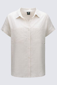 Macpac Women's Ashton Short Sleeve Shirt, Moonbeam, hi-res