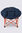 Macpac Moon Chair, Deep Blue/Orange, hi-res