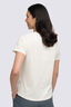 Macpac Women's Vintage Embroidered Fairtrade Organic Cotton Short Sleeve T-Shirt, Tofu, hi-res