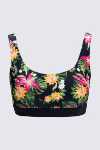 Macpac Women's Reversible Bikini Bralette, Black/Tahitian Dream, hi-res