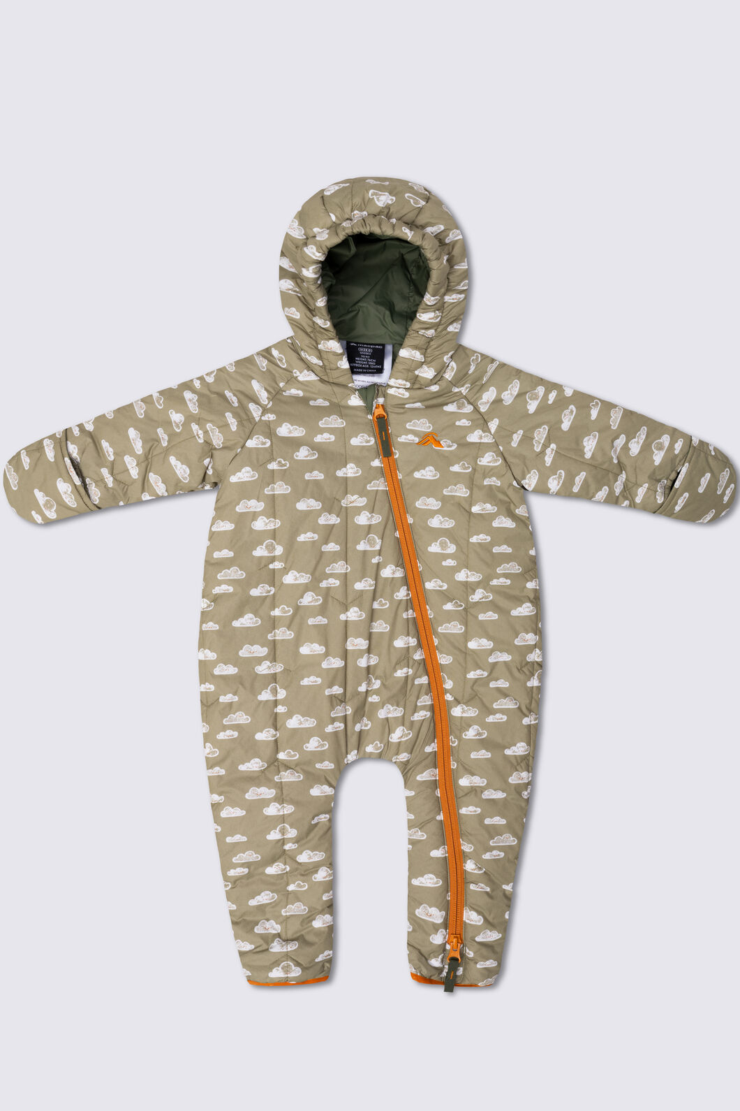 Macpac Baby Pulsar Insulated Onesie, Four Leaf Clover/Overland Trek, hi-res