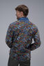 Macpac Men's Kindling Fleece Pullover, Navy/Valley Print, hi-res