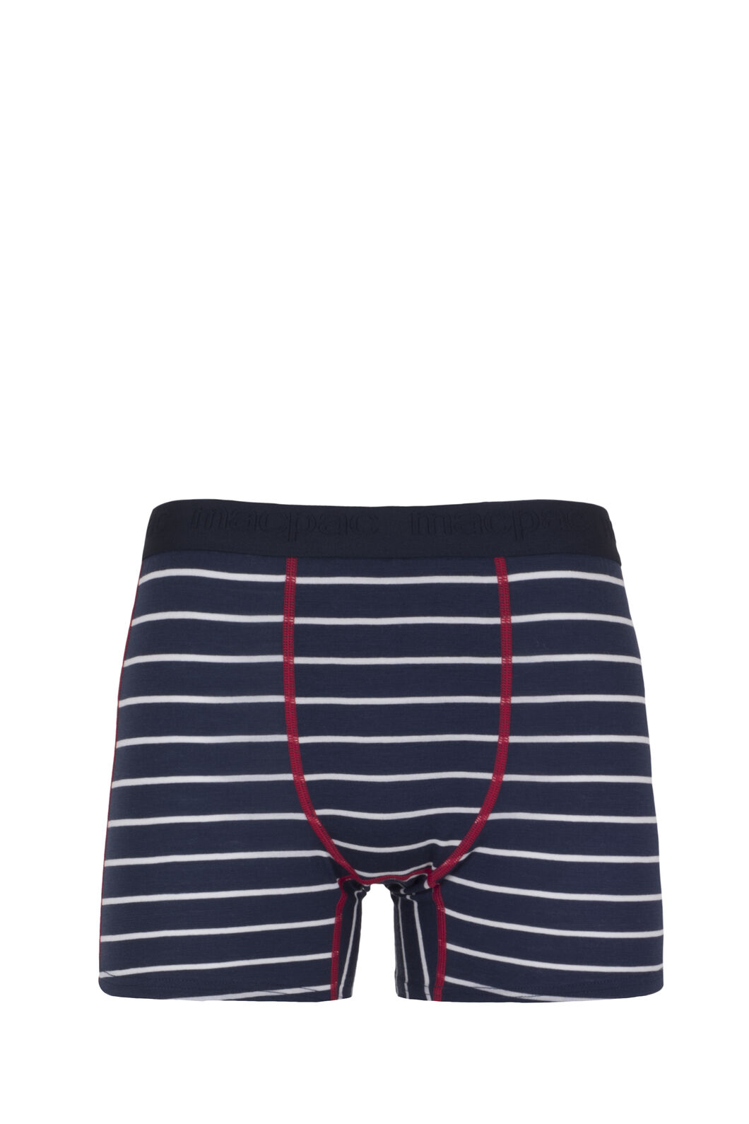 Macpac Men's 180 Merino Boxers, Black Iris Stripe/Jester, hi-res