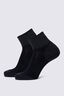 Macpac Trail Quarter Sock &mdash; 2 Pack, Black, hi-res