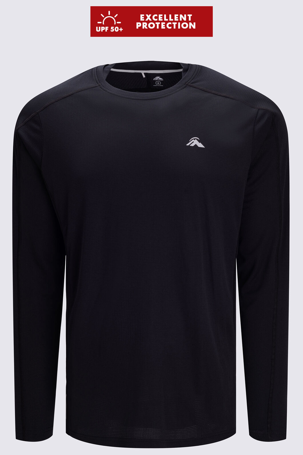 Macpac Men's Trail Long Sleeve T-Shirt, Black, hi-res