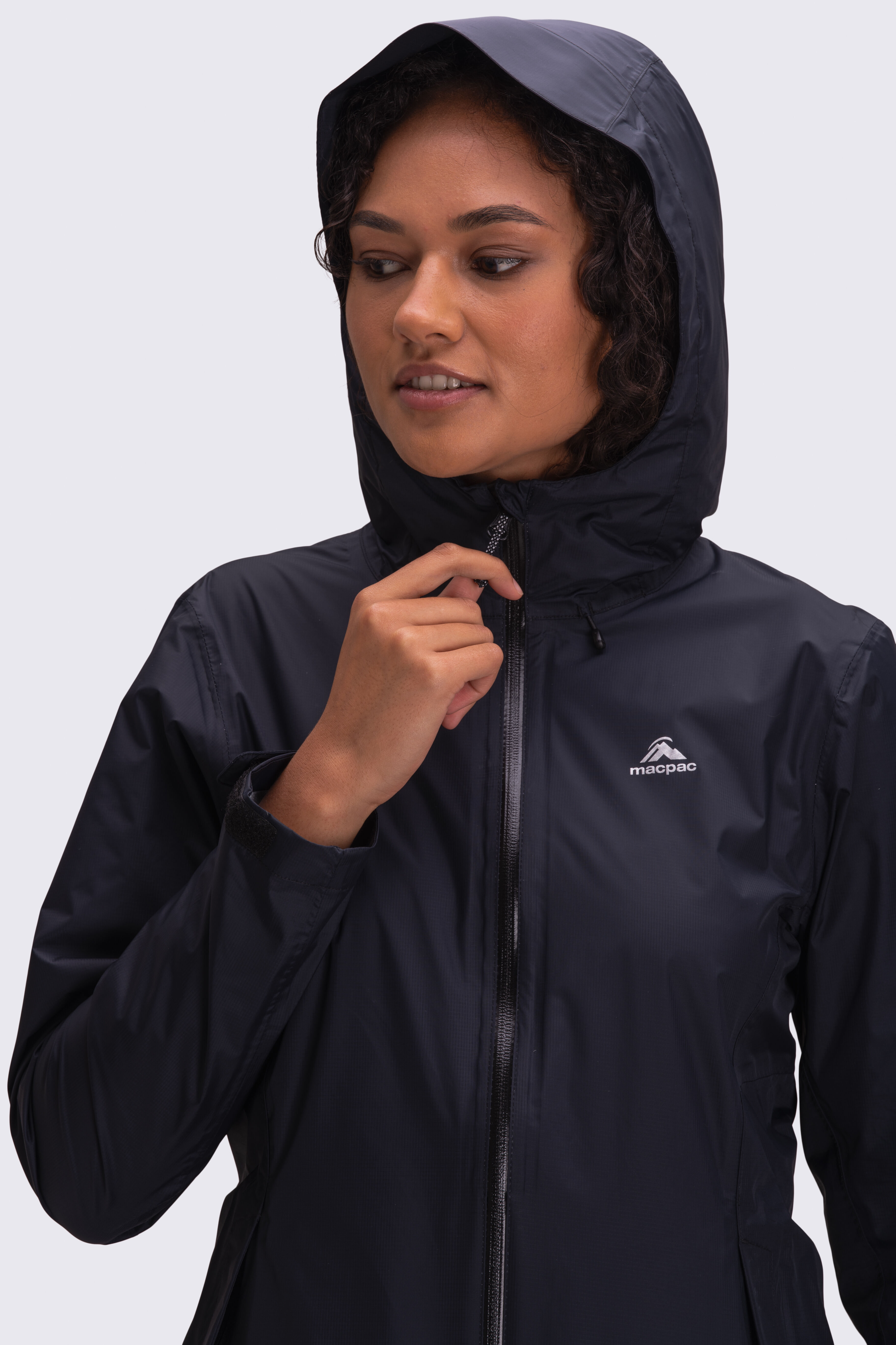Womens black rain jacket with hood store