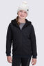 Macpac Kids' Waffle Sherpa Jacket, Black, hi-res