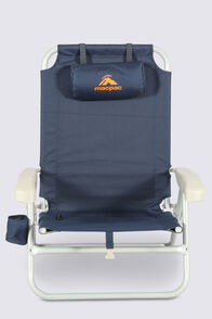 Macpac Folding Beach Recliner V2, Naval Acadamy/Orange, hi-res
