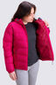 Macpac Women's Halo Hooded Down Jacket ♺, Cerise, hi-res