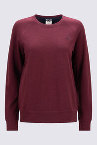 Macpac Women&rsquo;s 280 Merino Long Sleeve Crew, Truffle Marle, hi-res