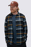 Macpac Men's Sutherland Slim Flannel Shirt, Midnight Navy Plaid, hi-res