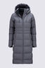 Macpac Women's Aurora Long Hooded Down Coat, Rabbit, hi-res