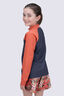 Macpac Kids' Rash Top, Burnt Sienna/Odyssey, hi-res