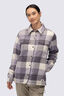Macpac Women's Alma Fleece Lined Shirt, Rabbit Check, hi-res