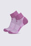 Macpac Trail Quarter Sock — 2 Pack, Pastel Lavender/Festival, hi-res