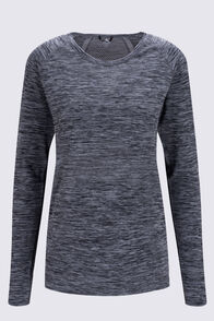 Macpac Women's Limitless Long Sleeve T-Shirt, Dark Grey, hi-res