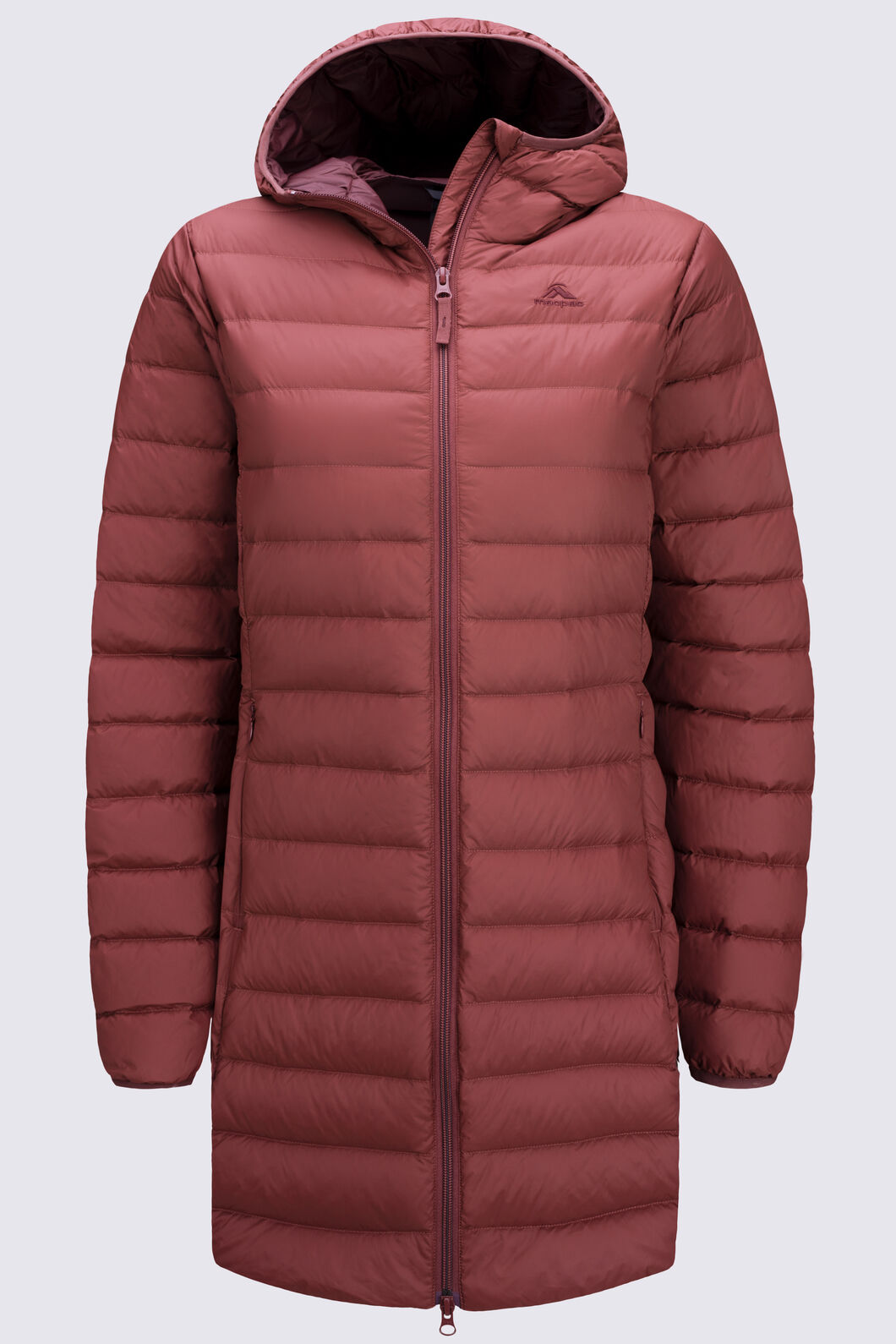 Macpac Women's Uber Light Hooded Down Coat ♺, Hot Chocolate, hi-res