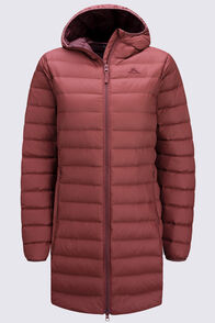 Macpac Women's Uber Light Hooded Down Coat ♺, Hot Chocolate, hi-res