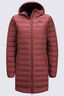 Macpac Women's Uber Light Hooded Down Coat ♺, Hot Chocolate, hi-res