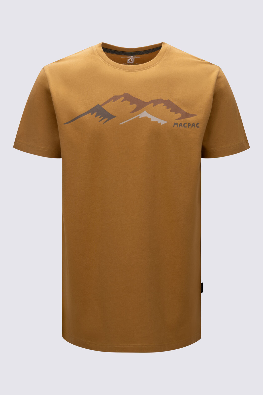 Macpac Men&rsquo;s McIntyre Mountains Fairtrade Organic Cotton Short Sleeve T-Shirt, Medal Bronze, hi-res
