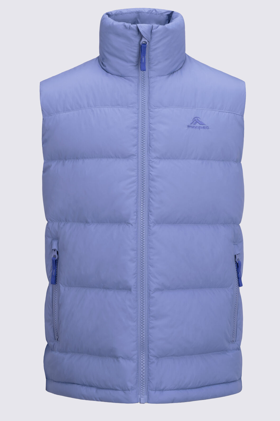 Macpac Kids' Halo Down Vest, Blue Ice/Purple Opulence, hi-res