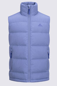 Macpac Kids' Halo Down Vest, Blue Ice/Purple Opulence, hi-res