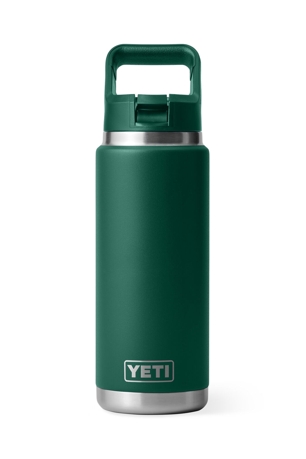 YETI® Rambler® Bottle with Straw Cap — 26 oz, Black Forest Green, hi-res