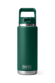 YETI® Rambler® Bottle with Straw Cap — 26 oz, Black Forest Green, hi-res