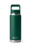 YETI® Rambler® Bottle with Straw Cap — 26 oz, Black Forest Green, hi-res