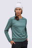 Macpac Women's 280 Merino Blend Long Sleeve Crew, Dark Forest Marle, hi-res