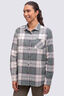 Macpac Women's Sutherland Shirt, Dark Forest Plaid, hi-res