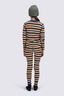 Macpac Kids' 220 Merino Long Johns, Bering Sea/Flame Orange Stripe, hi-res