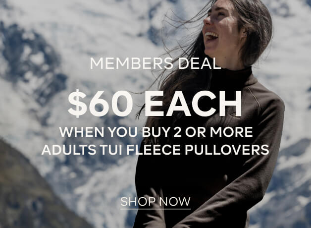 MEMBERS DEAL $60 EACH WHEN YOU BUY 2 OR MORE ADULTS TUI FLEECE PULLOVERS - SHOP NOW