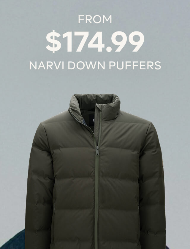 FROM $174.99 NARVI DOWN PUFFERS