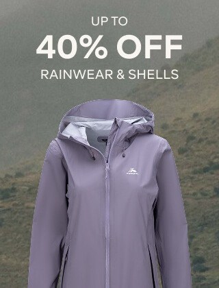 40% OFF RAINWEAR & SHELLS