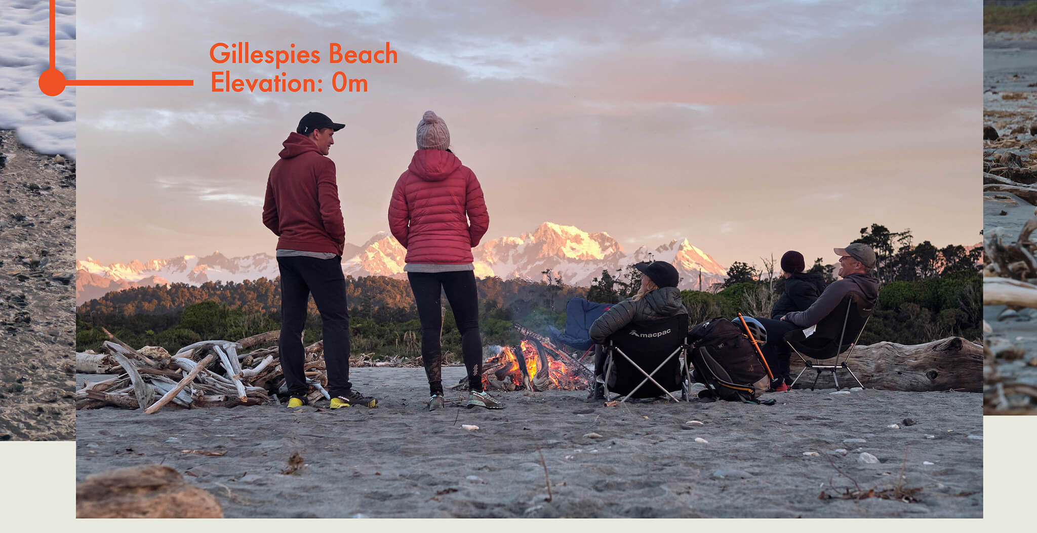 Gillespies Beach, Elevation: 0m