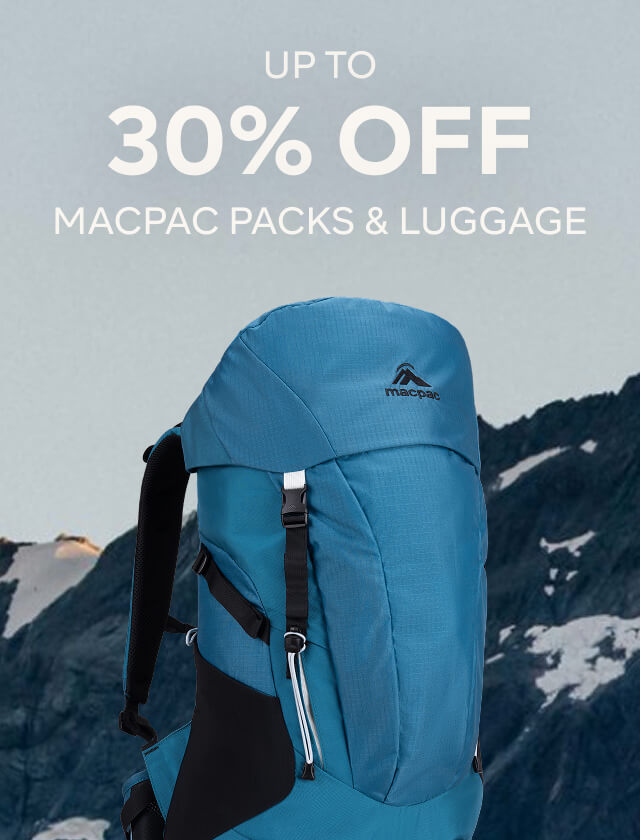UP TO 30% OFF MACPAC PACKS & LUGGAGE