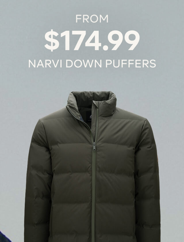 FROM $174.99 NARVI DOWN PUFFERS