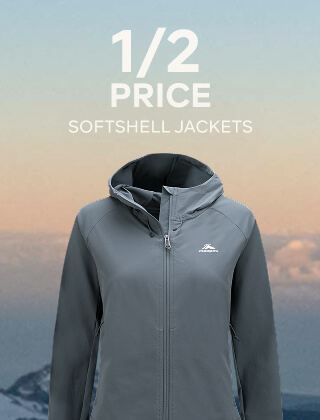 1/2 PRICE SOFTSHELL JACKETS