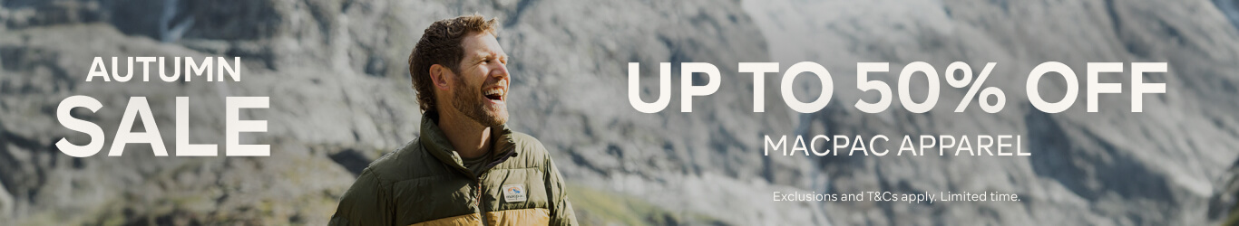 AUTUMN SALE UP TO 50% OFF MACPAC APPAREL