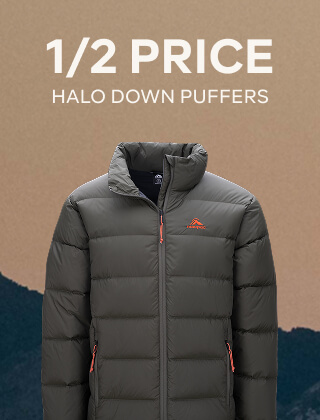1/2 PRICE HALO DOWN PUFFERS