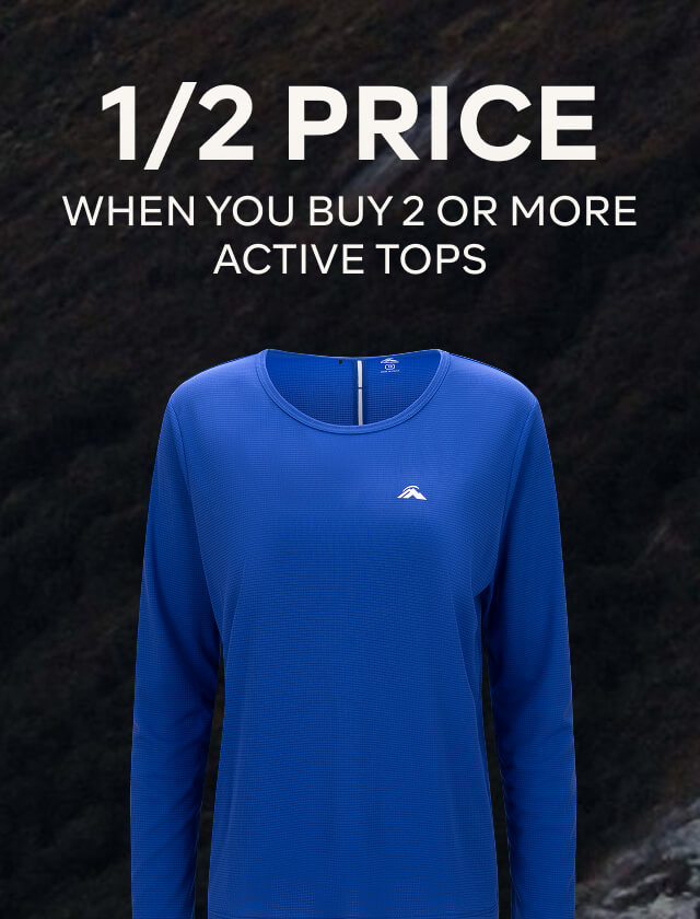 1/2 PRICE WHEN YOU BUY 2 OR MORE ACTIVE TOPS