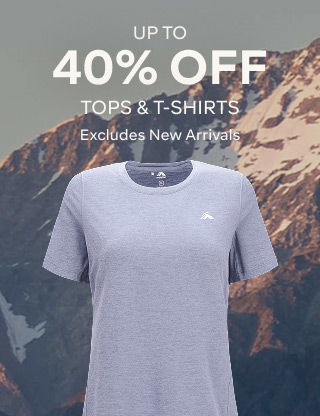 UP TO 40% OFF TOPS & T-SHIRTS