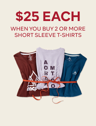 $25 EACH WHEN YOU BUY 2 OR MORE SHORT SLEEVE T-SHIRTS
