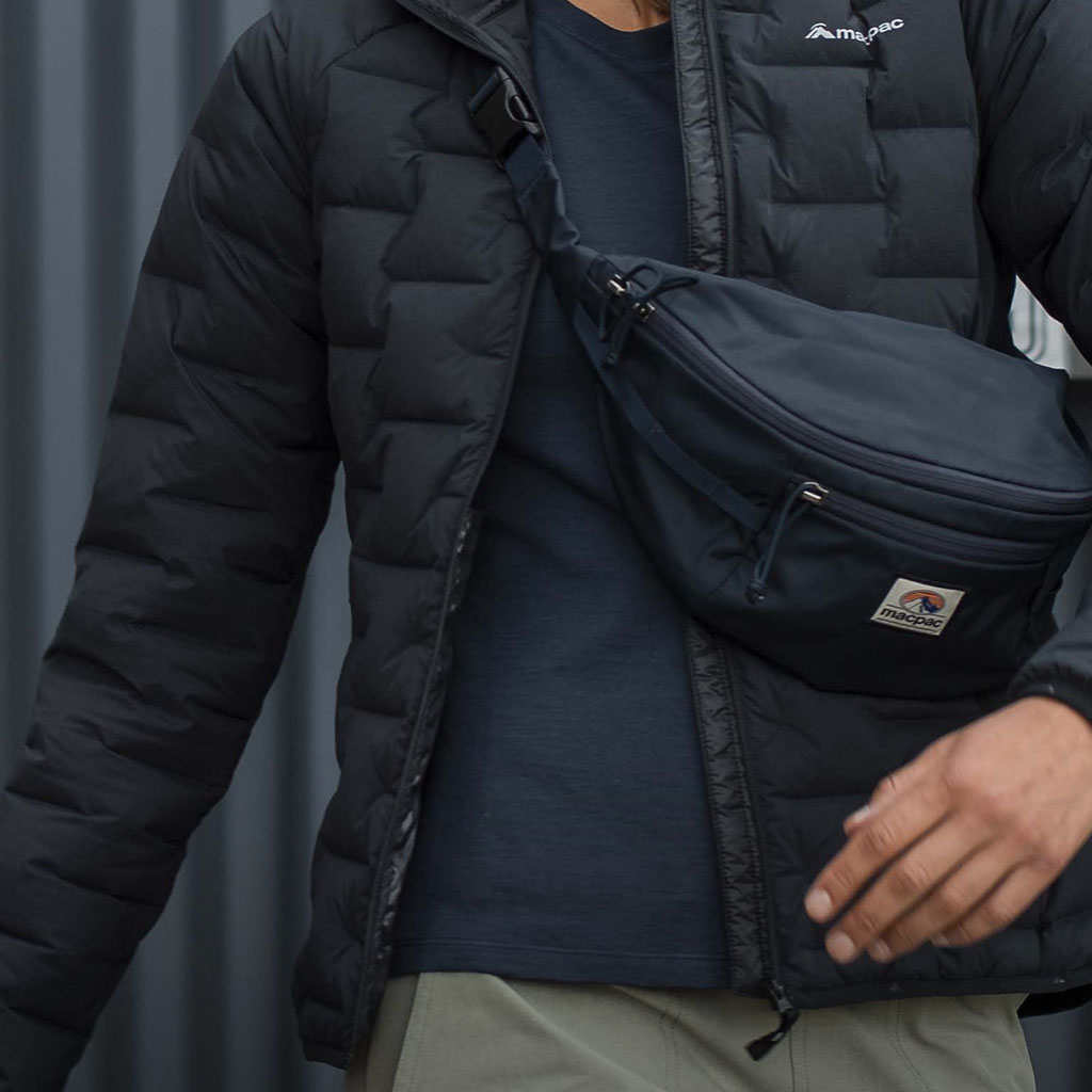 Dark Grey Ascend jacket in urban setting