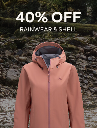 40% OFF RAINWEAR & SHELL