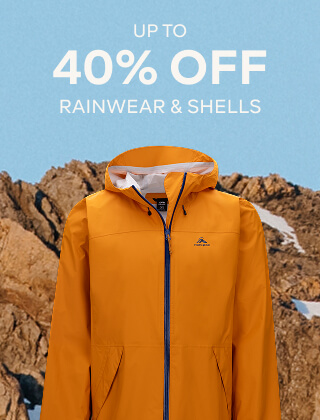 UP TO 40% OFF RAINWEAR & SHELLS