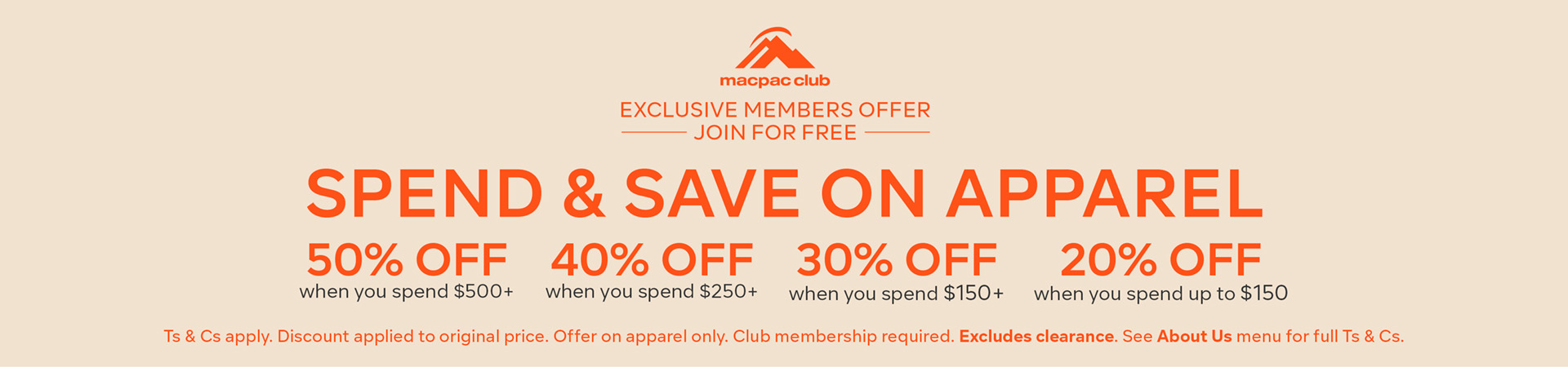 Macpac Club - Spend and Save on Apparel - SHOP NOW